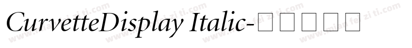 CurvetteDisplay Italic字体转换